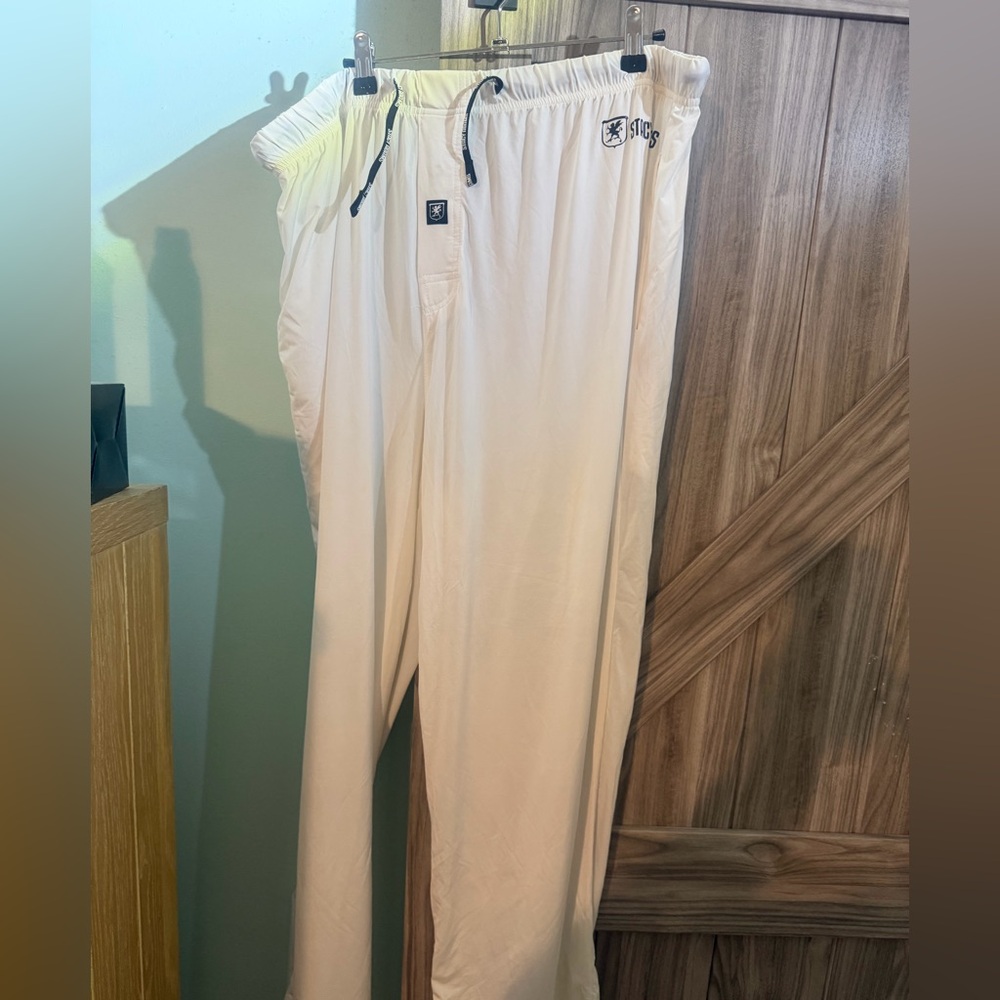 White Men’s Drawstring pajama Pants